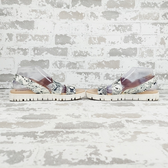 Circus by Sam Edelman Multi Nadine Snakeskin Print Strappy Open Toe Sandals M383 - Picture 7 of 11